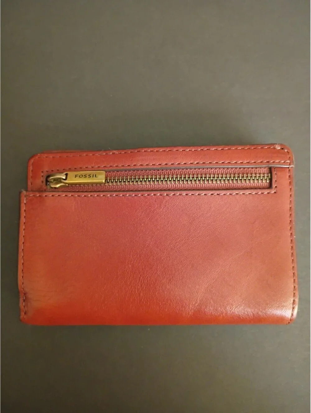 Fossil Leather Bifold Wallet Liza Multifunction Women Brown